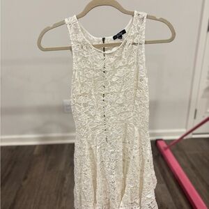 White Lace Sleeveless Dress or Swim Cover Up